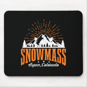 Snowm Aspen Colorado Skifahren Snowboard Mousepad