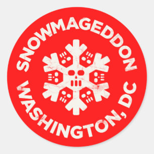 SNOWMAGEDDON WASHINGTON, DC RUNDER AUFKLEBER