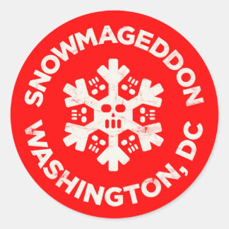 SNOWMAGEDDON WASHINGTON, DC RUNDER AUFKLEBER