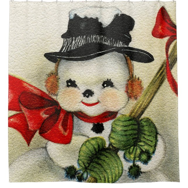 Snowman 004 duschvorhang (Vorderseite)