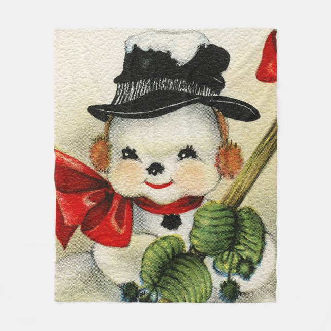 Snowman 004 fleecedecke (Vorderseite)
