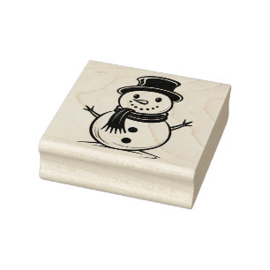 Snowman 2 Gummi-Briefmarke Gummistempel