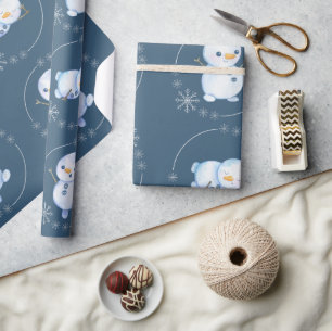 "Snowman" 3 Niedliches Snowman-Thema Geschenkpapier