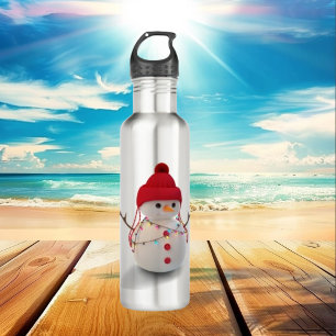 Snowman 3d-Element mit bunten Farben Edelstahlflasche