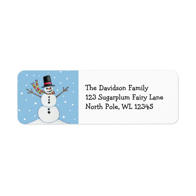 Snowman Address Label (Vorne)