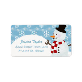 Snowman Address Labels Adressaufkleber