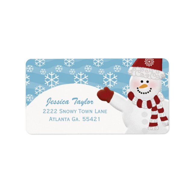 Snowman Address Labels Adressaufkleber (Vorne)