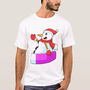 Snowman als Snowboarder mit Sonowboard.PNG T-Shirt