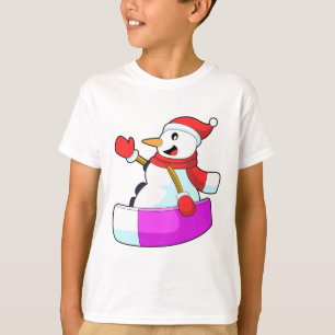 Snowman als Snowboarder mit Sonowboard.PNG T-Shirt