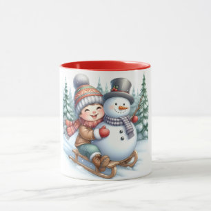 Snowman and Friends Kinder Weihnachten Tasse