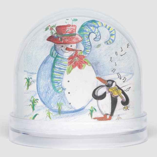 SNOWMAN AND PENGUIN'S WINTER SERENADE Musical Schneekugeln (Vorderseite)