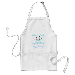 Snowman and Snow Lady Paar Holiday Apron Schürze
