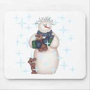 Snowman and Teddy Bears - Hemden und Geschenke Mousepad