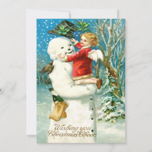 Snowman Angel Cherub Vierblättriges Kleeblatt