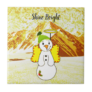 Snowman Angel Tile Fliese