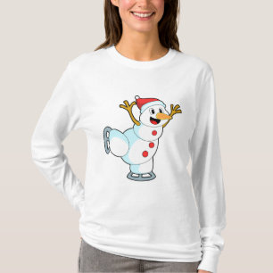 Snowman at Ice Skaten with Ice Skate.PNG T-Shirt