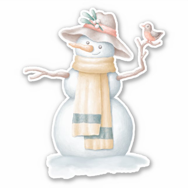 Snowman-Aufkleber Aufkleber (Vorderseite)