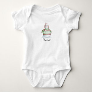 Snowman Baby Bodysuit Strampler