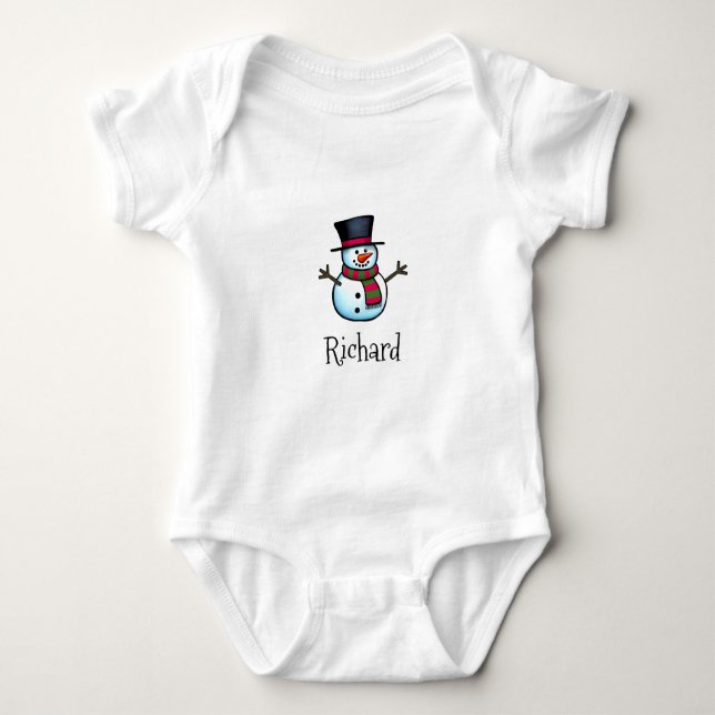 Snowman Baby Strampler (Vorderseite)