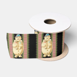 Snowman-Baby-viktorianisches Weihnachten Satinband