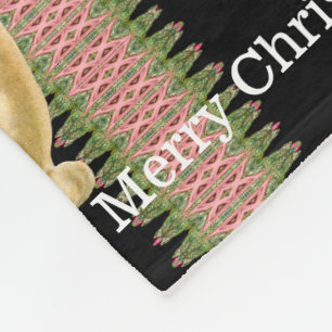 Snowman-Baby-viktorianisches Weihnachtsmonogramm Fleecedecke