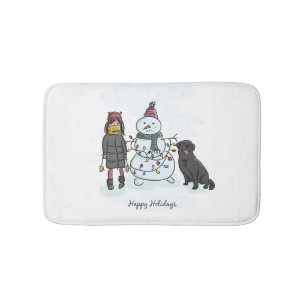 Snowman Badematte