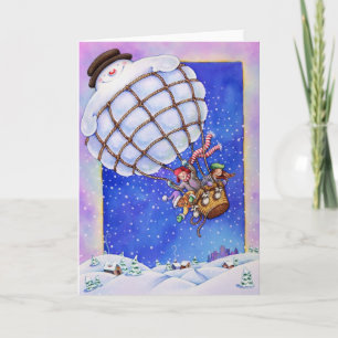 Snowman Balloon Feiertagskarte