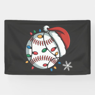 Snowman Baseball Weihnachtsfeier WeihnachtsBasebal Banner