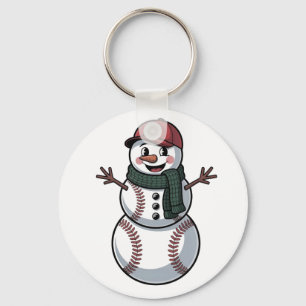 Snowman Baseball Weihnachtsfeier WeihnachtsBasebal Schlüsselanhänger