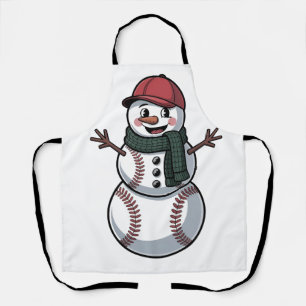 Snowman Baseball Weihnachtsfeier WeihnachtsBasebal Schürze