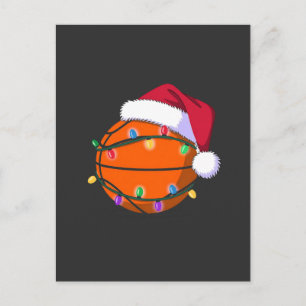 Snowman Basketball Weihnachtsfeiertag Weihnachtsfe Ankündigungspostkarte