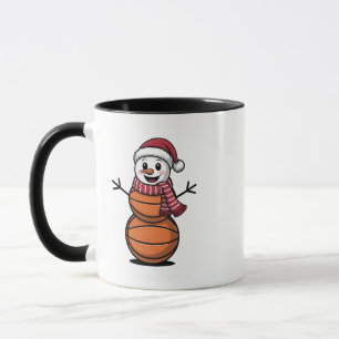 Snowman Basketball Weihnachtsliebhaber Tasse