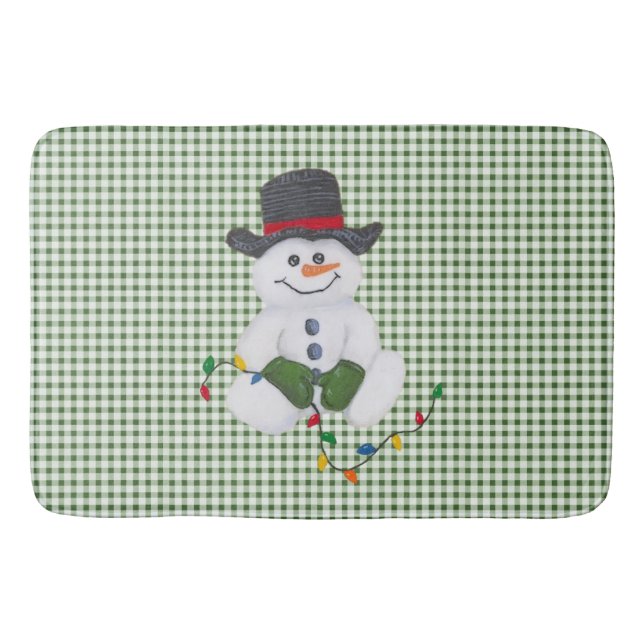 Snowman Bath Mat sitzen Badematte (Vorderseite)