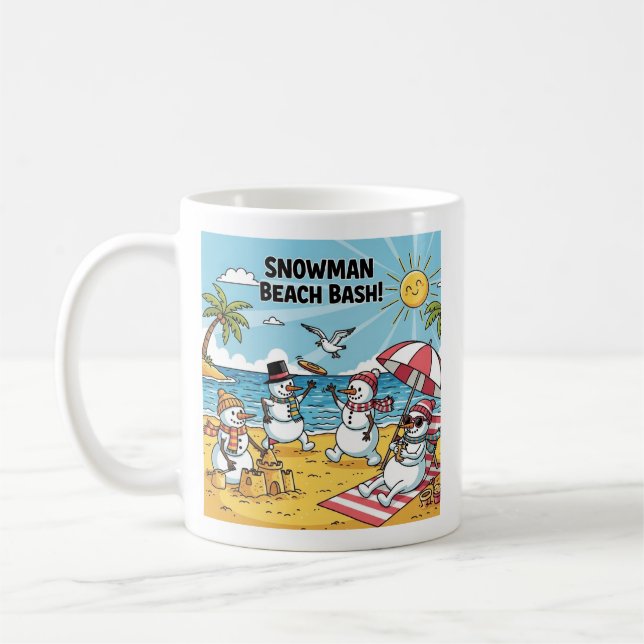 Snowman Beach Bash Kaffeetasse (Links)