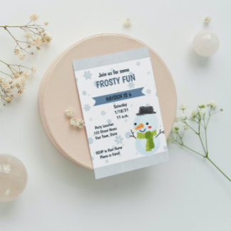 Snowman Birthday Einladung