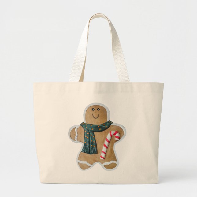 Snowman biscuit Tote Bag Jumbo Stoffbeutel (Vorne)