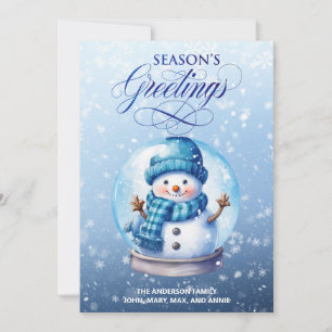 Snowman Blue White Season Weihnachten