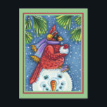SNOWMAN BODYGUARD, CHRISTMAS KARDINAL REDBIRD POSTKARTE<br><div class="desc">MIT SNOWBALLEN UMGEBEN. HUMOROUS KARDINAL POSTCARD *Anpassen ... Suchen Sie nach passenden Elementen Susan Brack Designs</div>