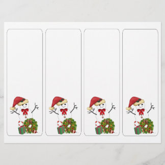 Snowman Book Marker Flyer