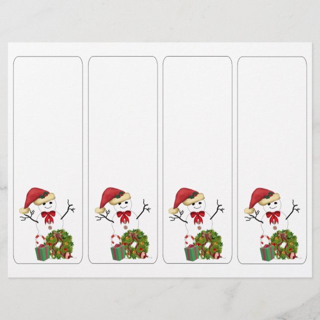 Snowman Book Marker Flyer (Vorne)