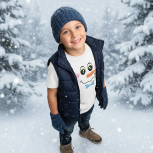 Snowman Boy Face T - Shirt für Kinder