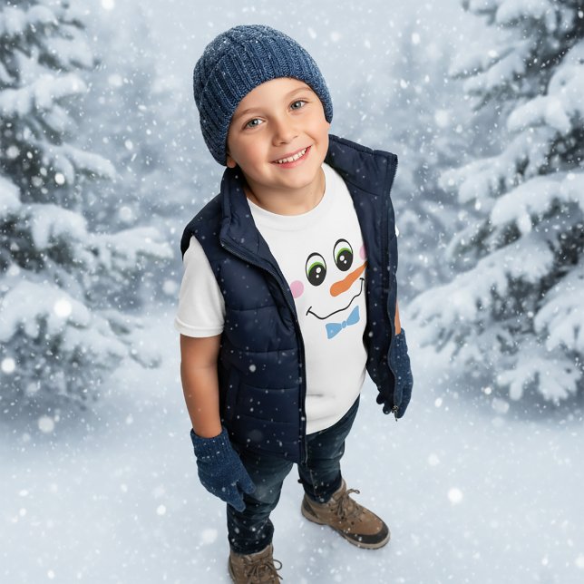 Snowman Boy Face T - Shirt für Kinder (Von Creator hochgeladen)