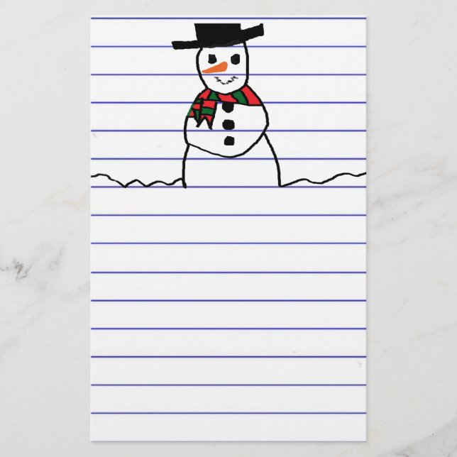 Snowman Briefpapier (Vorderseite)