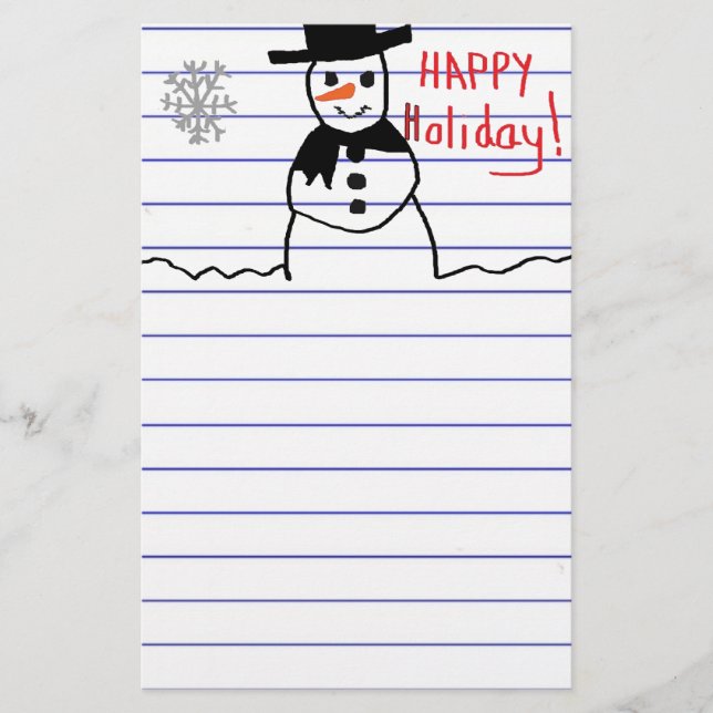 Snowman Briefpapier (Vorderseite)