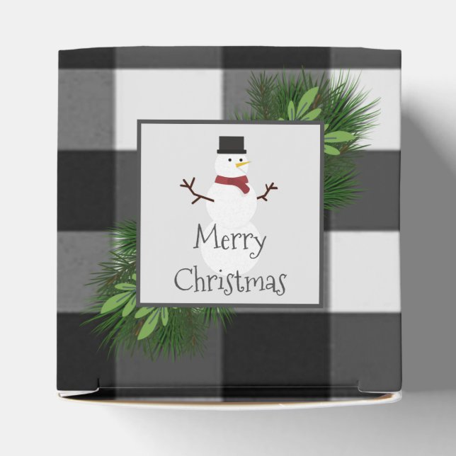 Snowman Buffalo Kariert Gevor Box Geschenkschachtel (Oben)