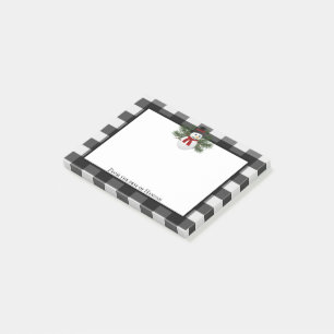 Snowman Buffalo Kariert Personalisiert Post-it Klebezettel