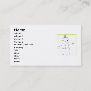 Snowman Business-Karten Visitenkarte