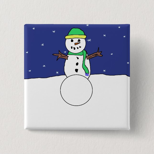 Snowman Button (Vorderseite)
