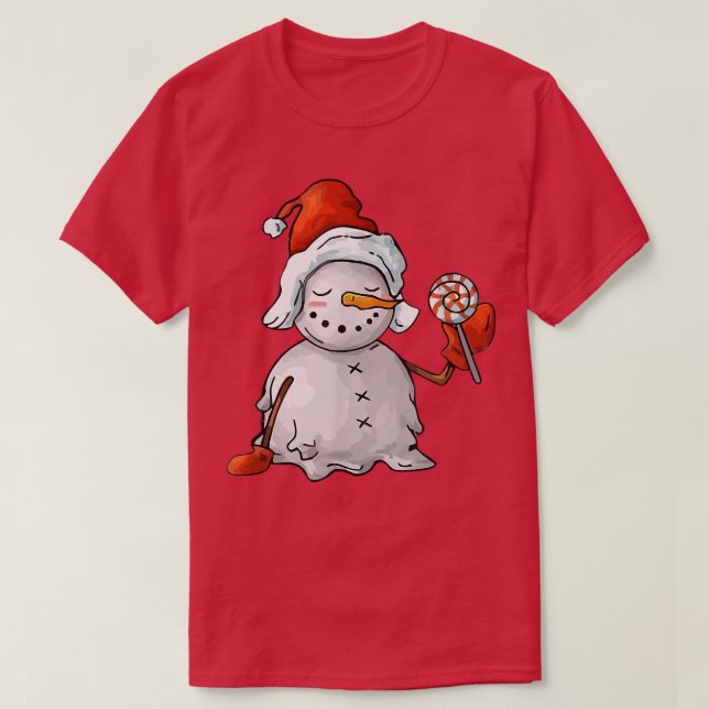 Snowman Candy Frohe Weihnachten, Matching Family C T-Shirt (Design vorne)