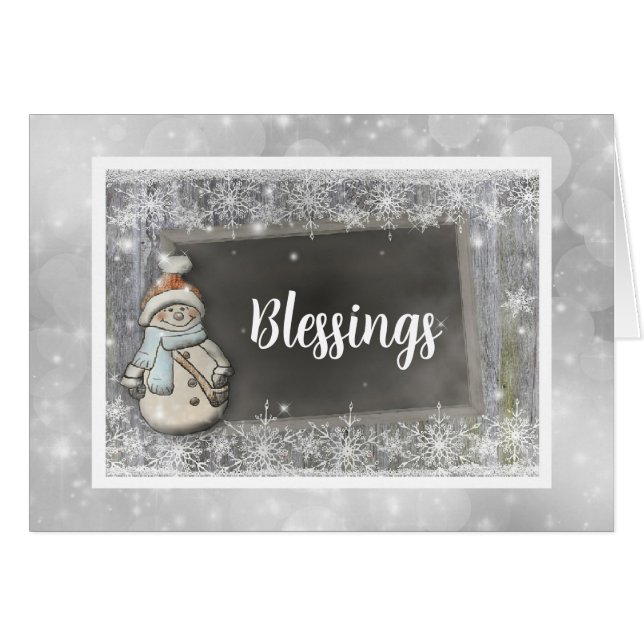 Snowman Card (Vorderseite (Horizontal))